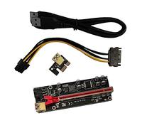 Tofficu Rallonge Pci-E 1X vers 16X pour GPU Adaptateur de Carte d'Extension Pci Express Compatible Alimentation 6 Broches Installation Facile Performances Stables Noir