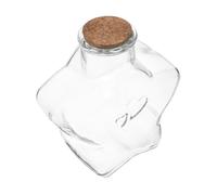 Tofficu Récipient en Verre Vide Bouchon en Liège, pour Remplir de Sable et Papier à Vœux, Décoration Chambre Fille