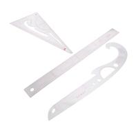 Tofficu Règle de Couture Transparente en Plastique 3 Pièces, Outil Multifonction pour Patrons de Vêtements, Mesures Précises pour Couture et Modélisme, pour Atelier, Maison et Designers