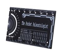 Tofficu Règle de Poche Métallique Compacte pour Ingénieur Civil Graduation Métrique Précise, Petit Compas Rapporteur Intégré, Outil de Mesure Portable pour Chantier et Laboratoire, Outil