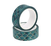 Tofficu Ruban Adhésif Washi à Motifs Écailles de Poisson Dorées, Papier Décoratif Créatif 2 Pcs, Adhésif sans Trace pour Scrapbooking et Diy, pour Loisirs Créatifs et Couleur Aléatoire