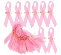 Tofficu Ruban de Sensibilisation Cancer du Sein Épingle Portable Broche Rose 200 Pièces Accessoire Public Soutien Campagne Octobre
