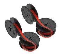 Tofficu Ruban Encreur Pour Machine à Écrire Mécanique, Lot De 2 Sets De Bobines Noir Et Rouge, Nylon Résistant, Compatible Machines Anciennes Feiyu, Longkong, Usage Professionnel Bureau
