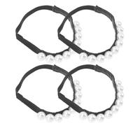 Tofficu Sangles Élastiques pour Chaussures à Talons Hauts Perles Fausses, Lot de 2 Paires, Maintien Anti-chute et Confort, Accessoires Élégants pour Occasions Professionnelles et Fêtes