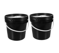 Tofficu Seaux de Peinture Carrés 2l Noirs Couvercles Hermétiques, Récipients en Plastique pour Stockage et Rangement des Restes de Peinture, Protection UV, Usage Professionnel