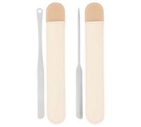 Tofficu Set de 4 Spatules pour Maquillage en Acier Inoxydable, Outil de Mélange et Application pour Fond de Teint et Couleurs Nail Art, Usage Cosmétique et Domicile