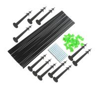 Tofficu Set de Arceaux Serre Plastique Noir Filet Anti-Insectes pour Jardin et Protection Plantes Tuteurs Courbés Réutilisables et Pliables pour Micro-Climat Compatible Serre et Potager