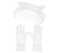 Tofficu Set Élégant Couvre-mains et Chapeau pour Bal et Fête Accessoire de Costume Chic et Créatif pour Déguisement et Séance Photo