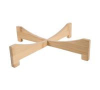 Tofficu Soucoupe à Fleurs de Quatre Pieds, Soucoupe pour Pots de Fleurs, Bois, Beige, 2,36 Pouces, Détachable, pour Plantes D'intérieur et D'extérieur, Drainage sans Eau, Support Stable
