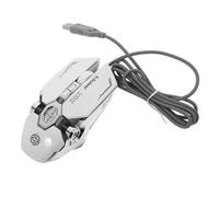 Tofficu Souris De Jeu RGB Programmable 7 Boutons Légère Ergonomique pour Gamers Professionnels Usage Bureau Éclairage Rvb Argenté