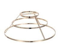 Tofficu Structure Abat-jour Métal DIY 3 Couches Doré 25 Cm, Support de Fixation Luminaire en Cristal, Cadre Léger pour Maison, Accessoire Plafonnier pour Décoration Mariage et Chambre