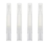 Tofficu Stylo Vide 4ml Lot de 4 Embout en Silicone, Applicateur Réutilisable pour Huile Nourrissante Ongles et Cuticules, Stylo Cosmétique Précis pour Manucure et Maquillage, Voyage