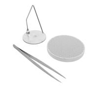 Tofficu Support D'aide la Soudure pour Bijoux, Plaque de Soudure en Nid D'abeille Céramique, Acier Inoxydable, Réglage Multiangle, Positionnement Précis, pour Ateliers DIY de Bracelets,