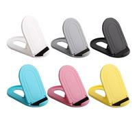 Tofficu Support de Téléphone de Bureau Pliable Multifonction en Plastique, Lot de 6, Angle Réglable, Couleur Assortie, Compact et Léger, pour Maison et Bureau, Compatible Smartphones,