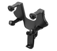 Tofficu Support Mobile Voiture Arrière Rétroviseur Noir Rotation Clip Fixation Plastique pour Téléphone Portable Automobile Stand Pratique pour GPS et Smartphone