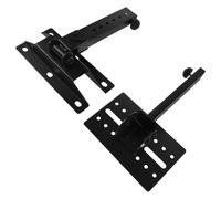 Tofficu Support Mural Réglable en Métal Noir pour Haut-Parleur et Barre de Son, Étagère Extensible Solide pour Installations Modernes et Ktv