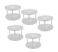 Tofficu Support pour Pinceaux 45 Emplacements Rond en Plastique, Lot de 5 Porte-pinceaux Polyvalents pour Crayons et Stylos, Organiseur Stable et Grand Capacité, Atelier