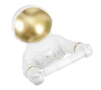 Tofficu Support Rouleau Papier Mural Astronaute Doré et Élégant Porte Serviettes Multifonction sans Perçage Rangement Pratique pour Cuisine et Salle de Bains