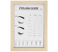 Tofficu Tableau D'affichage pour Extensions de Cils Compact, Support Décoratif pour Salon de Beauté, Affiche Styles Variés de Faux Cils, Outil Professionnel Portable pour Rehaussement