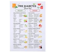 Tofficu Tableau des Aliments pour Prédiabète avec Planification des Repas Diététiques Affiches Nutritionnelles Pratiques pour Gestion du Diabète et Alimentation Saine