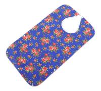 Tofficu Tablier de Repas Imperméable en Coton pour Adultes, Bavoir Anti-fuite Ramasse-miettes, Protection des Vêtements pour Personnes Âgées, Aide à Table, Modèle Bleu Rose, Lavable