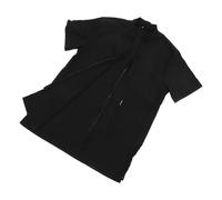 Tofficu Tablier Imperméable en Nylon Noir Xxl à Manches -Longues, Uniforme de Toilettage pour Animaux Fermeture Éclair Longue, Blouse Anti-Statique pour Salon de Toilettage, Usage