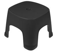 Tofficu Tabouret de Toilette en Pvc Noir Petit Format Antidérapant, Marchepied Stable et Résistant pour Adultes et Garçon et Filles, Repose-pied Ergonomique Salle de Bain et Toilettes, 1