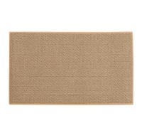 Tofficu Tapis Cuisine Antidérapant en Lin Tissé Naturel 44x75 Cm Dos en Caoutchouc Lavable, Coussin de Sol Décoratif et Absorbant pour Usage Ménager et Buanderie