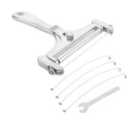 Tofficu Trancheuse à Fromage Manuelle en Acier Inoxydable Fil Coupe-Fromage et 4 Fils Supplémentaires, Outil à Beurre pour Fromages à Pâte Dure, pour Raclette et Découpe d'Aliments Divers
