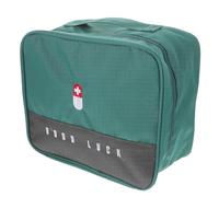 Tofficu Trousse de Premiers Secours en Tissu Oxford Imperméable Verte, Grosse Capacité Multi-grilles pour Rangement de Remède, Trousse Portable et Compartimentée pour Maison, Bureau