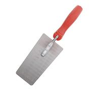 Tofficu Truelle de Maçonnerie Acier Manganèse Spatule de Construction Robuste avec Manche Plastique Rouge Outil Pratique pour Enduire et Plâtrer Murs et Joints