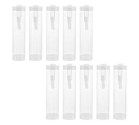 Tofficu Tube de Collecte D'insectes Facile à Utiliser avec Couvercle Respirant 10 Ensembles Transparent en Plastique pour Exploration en Plein Air et Observation Éducative des