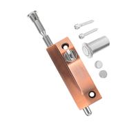 Tofficu Verrou à Ressort Automatique Aluminium Épais Targette de Porte Pratique avec Bouton Pêne Rotatif à Fermeture Rapide pour Portes Coulissantes et Tournantes Couleur Aléatoire