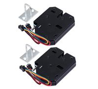 Tofficu Verrou Électromagnétique Prévention de Blocage 2 Ensembles Dc 12v 2a en Fer Noir et Gestion Unifiée à Distance pour Machine à Laver et Réfrigérateur