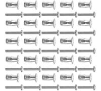 Tofficu Vis D'expansion à Écrou Pétale 4x20 Mm en Métal Creux, Lot de 25 Pièces, Ancrage Mural pour Porte Creuse, Fixation Robuste Compatible Acier Galvanisé et INOX, Outil de Maintien