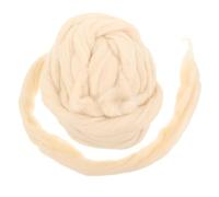 Tofficu Wool Roving DIY Craft Wool for Needle Felting and Wet Felting Soft Milk Material for Beginners and Professionals Multipurpose Supplies