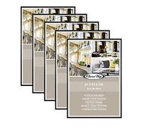 Toffleiste (Leistenbreite 12mm),Pvc-Scheibe (Unze - Poster-Rahmen 61 X 91,5cm Schwarz,5-ER Set Kunsts [Import]