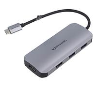 TOFHB Hub USB HDMI femelle, USB A femelle x3, USB C femelle x2 PnP gris VENTION