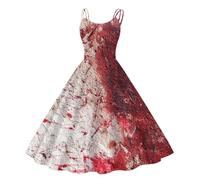 TOFOTL Déguisement Couple Citrouille Adulte Ado Médiévale Pirate Robe de Soirée Longue Soiree Tenue Grande Taille Deguisement Halloween Déguisement Halloween Femme Pastèque Rouge S