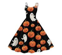 TOFOTL Deguisement Halloween Demon Robe Déguisement Ado Fille Robe Sorciere Femme Ado Famille Haloween Diablesse Enceinte Sorciere Costume Halloween Femme Sexy Gingembre XXL