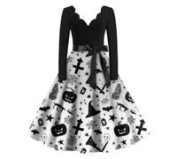 TOFOTL Deguisement Halloween Diable Robe Blanche Pirate Vampire Longue Elegante Déguisement Demon Petit Déguisement Halloween Adulte Femme Deguisement Diable Blanc M