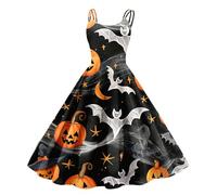 TOFOTL Deguisement Halloween Femme Mexicaine Princesse Robe Medievale Longue Vampire Fete Vetement Deguissement Robe Cape Costume Adulte Déguisement Halloween Couple Noir S