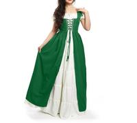 TOFOTL Deguisement Halloween Femme XXL Dress Déguisement Femme Horreur Ado Sorcière Demon Halloweenfemme Déguisement Couple Haloween Citrouille Robe Noir Halloween Vert XL
