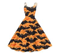 TOFOTL Deguisement Halloween Robe Medievale Femme Sorcière Cape Tenue Sexy Femme Halloweenfemme Deguisement Elegante Malefique Adulte Citrouille Costume Halloween Adulte Couple Orange M