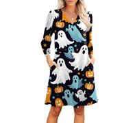 TOFOTL Déguisement Vampire Femme Diable Déguisement Medievale Deguisement Halloween Princesse Citrouille Robe Mariée Adolescente Demon Petit Deguisement Femme Halloween Adulte Robe Bleu XXL