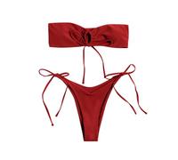 TOFOTL Deux Pieces String Sexy Bikini Femme 2 Pieces Sexy Maillots Bikini Ficelle Bandeau Brassière Générique Vente en Ligne Natation Plouf Haut De Bain Femme Maillot De Bain Bandeau S