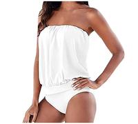 TOFOTL Générique Sport Ventes Flash du Jour 1 Pièce Sculptant Bandeau sans Bretelle Maillot Femme 1 Piece Couleur Uni Amincissant Women Bain Maillot Bain Femme Pas Cher L