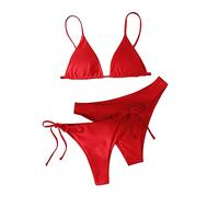 TOFOTL Grande Taille Natation Maillot Bain Gainant Tanga Bain 3 Pieces Piscine Femme Ventes Flash du Jour Générique Ficelle Brassiere Triangle Sexy Trikini sans Trace De Bronzage sans Bretelle M