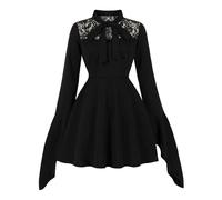 TOFOTL Haloween Couple Duo Adulte Deguisement Halloween Femme Sorciere Elegant Deguisement Citrouille Ado Robe Robe Noire Halloween Femme Noir L