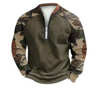 TOFOTL Hoodie Noir Homme Laine Capuch Hiver Sweat Personnalisé Masque Pull Col Zippé Hoodies Sportswear Sweathommezippe Grande Taille Sweat Tie-Dye Haut de Compression Homme Camouflage L